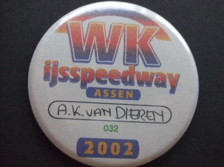 WK IJsspeedway Assen deelnemer A.K van Dieren